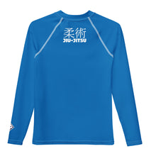 Classic Boys BJJ Rash Guard – Youth Long Sleeve Grappling Shirt – Azul