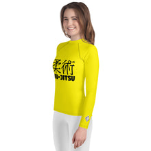 Classic Fit Girls Rash Guard – Youth Long Sleeve BJJ Top – Golden Sun
