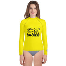 Classic Fit Girls Rash Guard – Youth Long Sleeve BJJ Top – Golden Sun