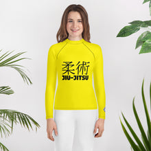 Classic Fit Girls Rash Guard – Youth Long Sleeve BJJ Top – Golden Sun