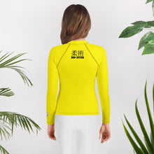 Classic Fit Girls Rash Guard – Youth Long Sleeve BJJ Top – Golden Sun
