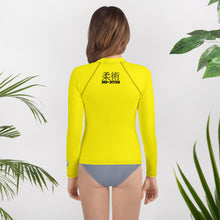 Classic Fit Girls Rash Guard – Youth Long Sleeve BJJ Top – Golden Sun