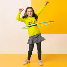 Classic Fit Girls Rash Guard – Youth Long Sleeve BJJ Top – Golden Sun