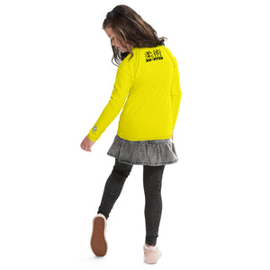 Classic Fit Girls Rash Guard – Youth Long Sleeve BJJ Top – Golden Sun