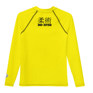 Classic Fit Girls Rash Guard – Youth Long Sleeve BJJ Top – Golden Sun