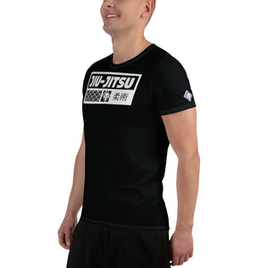 Classic Fit Jiu-Jitsu Rash Guard - Men's Short Sleeve Active Style - Noir