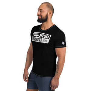 Classic Fit Jiu-Jitsu Rash Guard - Men's Short Sleeve Active Style - Noir