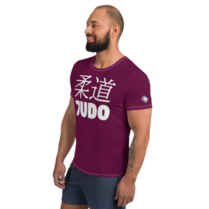 Classic Fit Men's Short Sleeve Judo Rash Guard - Versatile Training Wear - Tyrian Purple