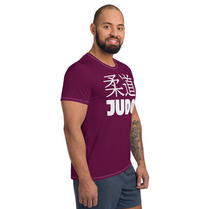 Classic Fit Men's Short Sleeve Judo Rash Guard - Versatile Training Wear - Tyrian Purple