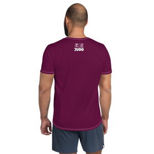 Classic Fit Men's Short Sleeve Judo Rash Guard - Versatile Training Wear - Tyrian Purple