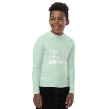 Classic Fit Youth BJJ Rash Guard – Boys Long Sleeve Performance Top – Surf Crest