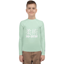 Classic Fit Youth BJJ Rash Guard – Boys Long Sleeve Performance Top – Surf Crest