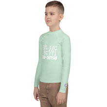 Classic Fit Youth BJJ Rash Guard – Boys Long Sleeve Performance Top – Surf Crest