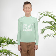 Classic Fit Youth BJJ Rash Guard – Boys Long Sleeve Performance Top – Surf Crest