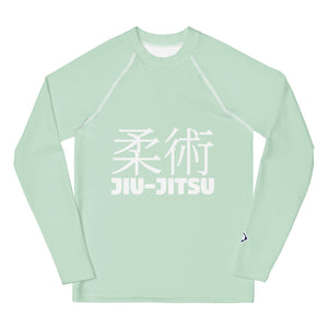 Classic Fit Youth BJJ Rash Guard – Boys Long Sleeve Performance Top – Surf Crest