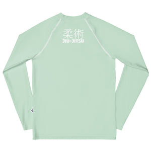 Classic Fit Youth BJJ Rash Guard – Boys Long Sleeve Performance Top – Surf Crest