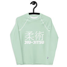Classic Fit Youth BJJ Rash Guard – Boys Long Sleeve Performance Top – Surf Crest