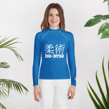 Classic Girls BJJ Rash Guard – Youth Long Sleeve Training Shirt – Azul