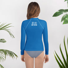 Classic Girls BJJ Rash Guard – Youth Long Sleeve Training Shirt – Azul