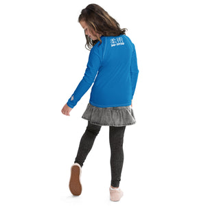 Classic Girls BJJ Rash Guard – Youth Long Sleeve Training Shirt – Azul
