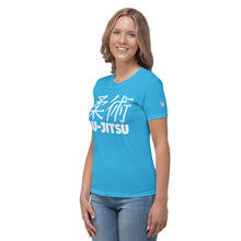 Classic Jiu-Jitsu BJJ Rash Guard for Women - Short Sleeve Edition - Cyan