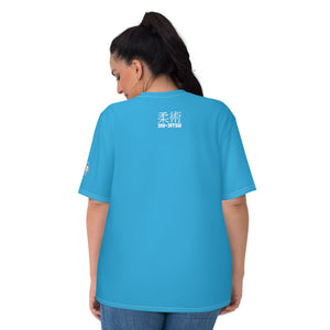 Classic Jiu-Jitsu BJJ Rash Guard for Women - Short Sleeve Edition - Cyan