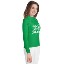 Classic Jiu-Jitsu Rash Guard for Girls – Youth Long Sleeve Uniform Top – Jade