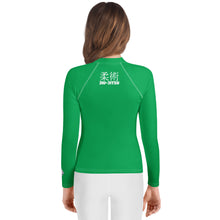 Classic Jiu-Jitsu Rash Guard for Girls – Youth Long Sleeve Uniform Top – Jade