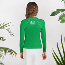 Classic Jiu-Jitsu Rash Guard for Girls – Youth Long Sleeve Uniform Top – Jade