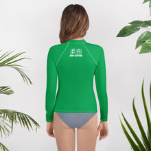Classic Jiu-Jitsu Rash Guard for Girls – Youth Long Sleeve Uniform Top – Jade