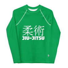 Classic Jiu-Jitsu Rash Guard for Girls – Youth Long Sleeve Uniform Top – Jade