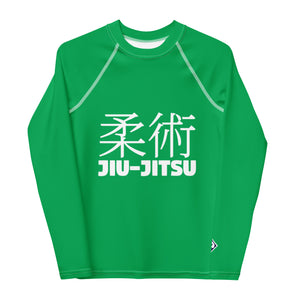 Classic Jiu-Jitsu Rash Guard for Girls – Youth Long Sleeve Uniform Top – Jade