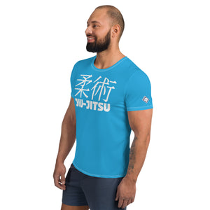 Classic Jiu-Jitsu Training Rash Guard - Men's Short Sleeve Edition - Cyan