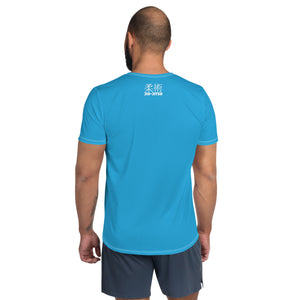 Classic Jiu-Jitsu Training Rash Guard - Men's Short Sleeve Edition - Cyan