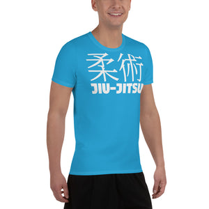 Classic Jiu-Jitsu Training Rash Guard - Men's Short Sleeve Edition - Cyan