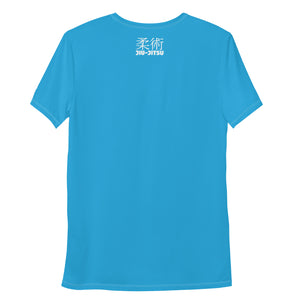 Classic Jiu-Jitsu Training Rash Guard - Men's Short Sleeve Edition - Cyan