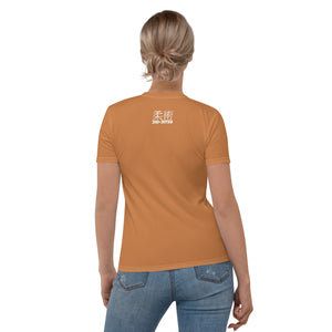 Classic Jiu-Jitsu Women's Rash Guard for BJJ - Comfortable Short Sleeves - Raw Sienna