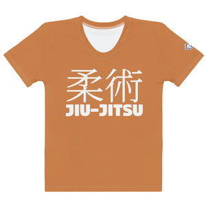 Classic Jiu-Jitsu Women's Rash Guard for BJJ - Comfortable Short Sleeves - Raw Sienna