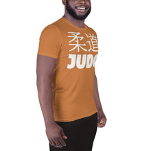 Classic Judo Rash Guard for Men - Short Sleeve Training Essential - Raw Sienna