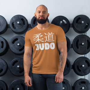 Classic Judo Rash Guard for Men - Short Sleeve Training Essential - Raw Sienna