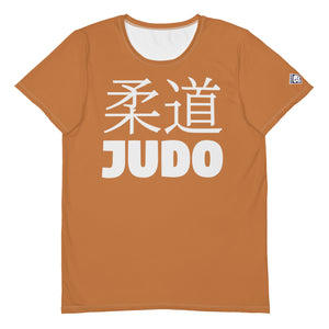 Classic Judo Rash Guard for Men - Short Sleeve Training Essential - Raw Sienna