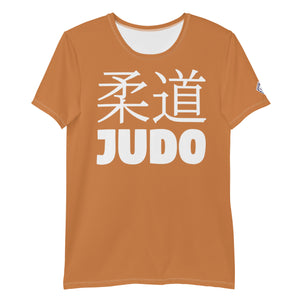 Classic Judo Rash Guard for Men - Short Sleeve Training Essential - Raw Sienna