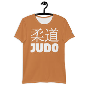 Classic Judo Rash Guard for Men - Short Sleeve Training Essential - Raw Sienna