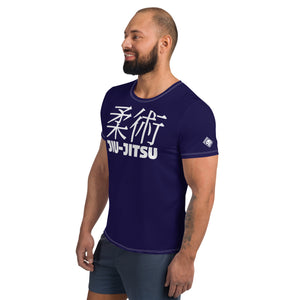 Classic Men's Jiu-Jitsu Rash Guard - Short Sleeve Performance Fit - Midnight Blue