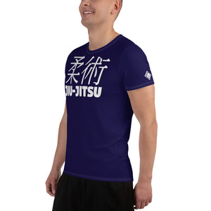 Classic Men's Jiu-Jitsu Rash Guard - Short Sleeve Performance Fit - Midnight Blue