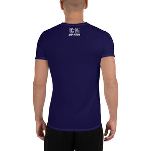 Classic Men's Jiu-Jitsu Rash Guard - Short Sleeve Performance Fit - Midnight Blue