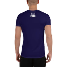 Classic Men's Judo Rash Guard - Short Sleeve Athletic Gear - Midnight Blue