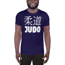 Classic Men's Judo Rash Guard - Short Sleeve Athletic Gear - Midnight Blue