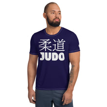 Classic Men's Judo Rash Guard - Short Sleeve Athletic Gear - Midnight Blue