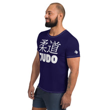 Classic Men's Judo Rash Guard - Short Sleeve Athletic Gear - Midnight Blue